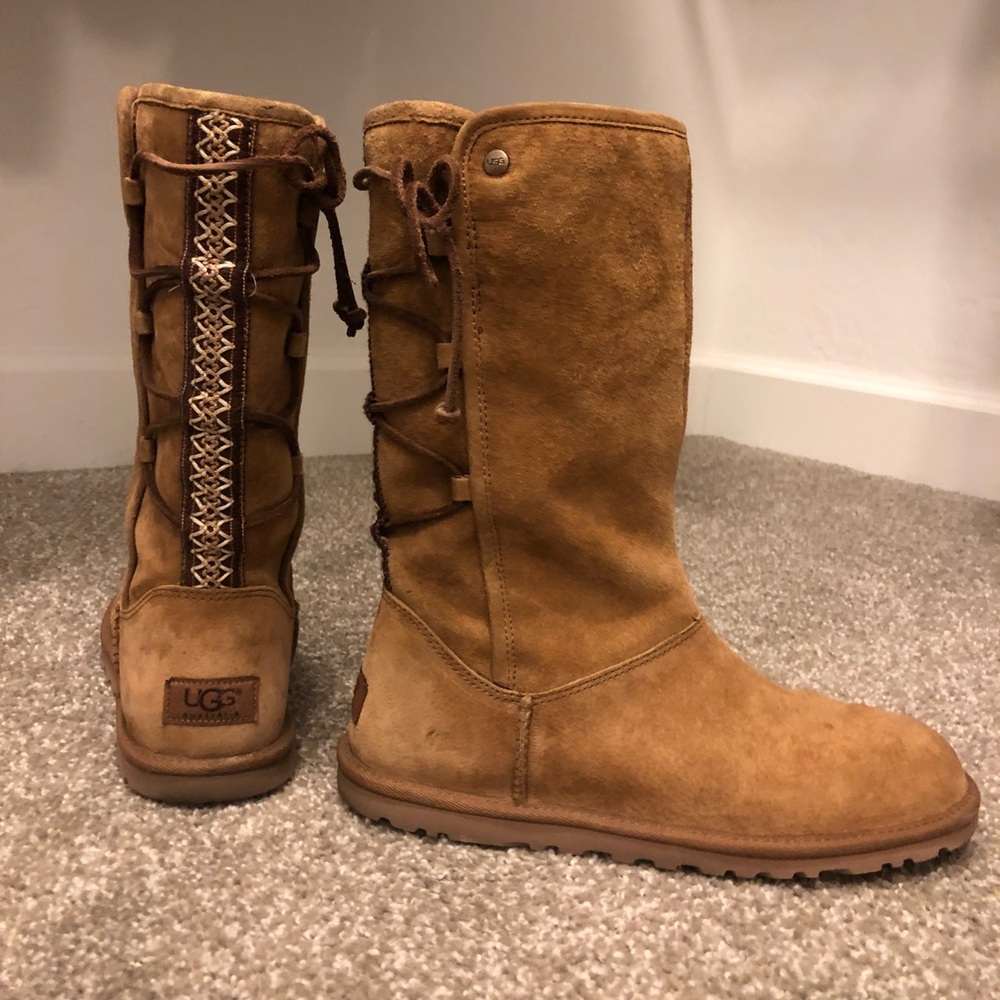 Lace back UGG boots